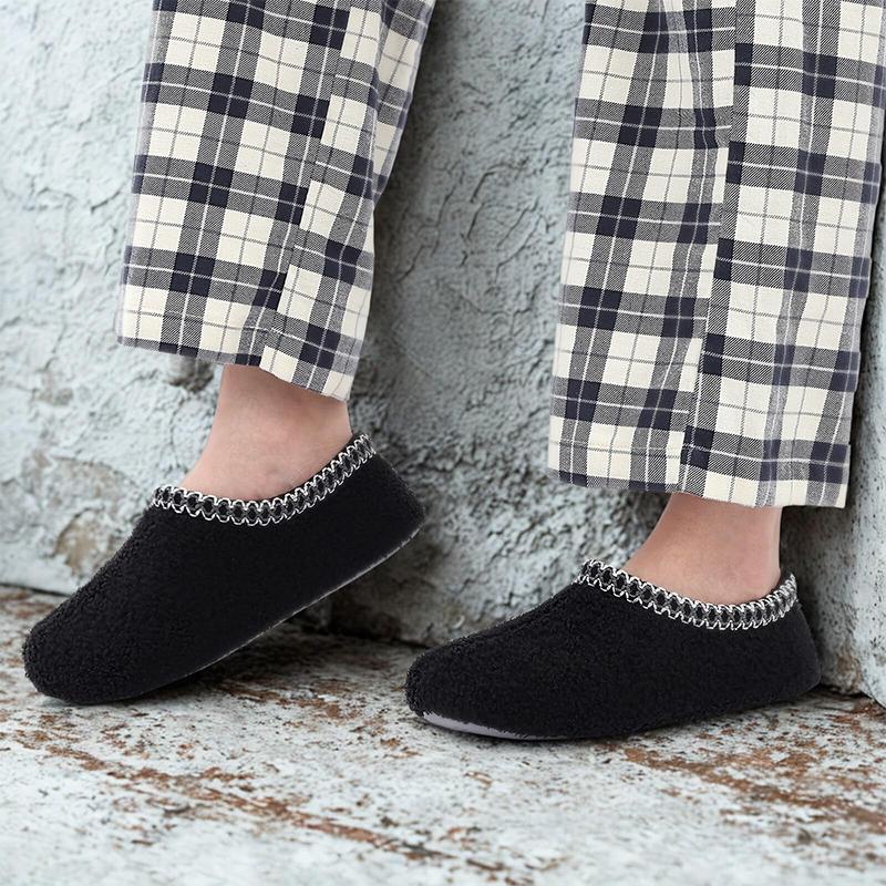 Fashion Kidmi Women Slippers with Soft Rubber Sole Women Shoes Fashion Curly Fleece Upper Lightweight Women's House Memory Foam Slippers