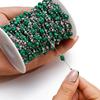 1meter/Lot Colorful Faceted Stone Beads Beaded Stainless Steel Chains for Bracelet Necklace Anklet DIY Jewelry Making Supplies
