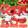 10/20Pcs Apple Window Candy Boxes Heart Winow Gift Box Mini Red Snack Sweet Paper Holder for School Birthday Wedding Party Favor