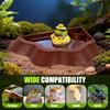3Pcs Tortoise Water Dish Set Plastic Reptile Water Bowls with Ramp Turtle Pool Aquarium Habitat Accessories Small Pet Supplies