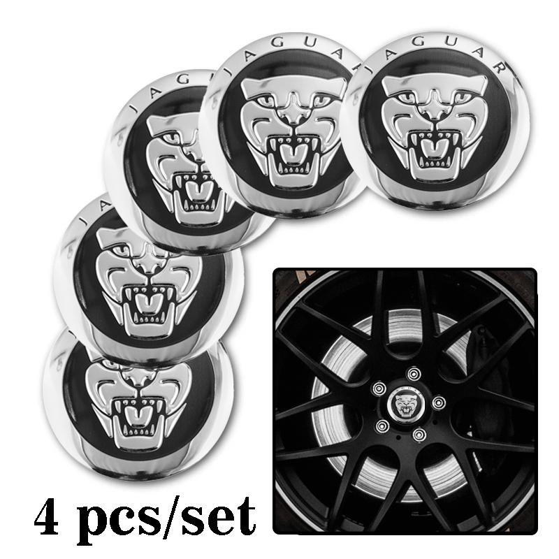 4Pcs Car Emblem Wheel Hub Center Cap Sticker Rim Badge Cover For Jaguar X-Type S-Type XFR X XE XF XJ F-Type F-Pace E-Pace I-Pace ZZ5