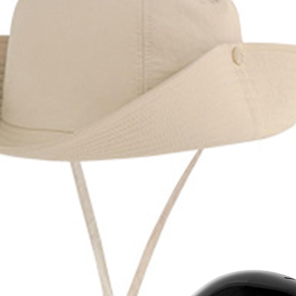 Fisherman Hat Beach with Chin Strap Impact Resistance Sun for Adults Light Khaki