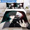 3PCS Tokyo Ghoul Kaneki's Struggle Bedding Set 2D Printing (Includes 1 Duvet Cover + 2 Pillowcases Coreless), Bedroom decor,Fan Gift