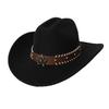 New fashion couple hats for men and women, ethnic style suede cowboy hats, jazz hats, sunshade beach hats, wide-brimmed hats