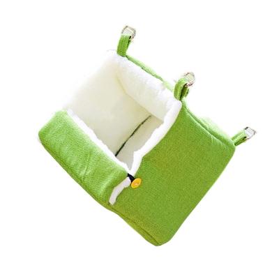 Nid chauffant USB doux pour oiseaux Maison suspendue confortable pour perroquets avec contrôle de température modifiable Polaire