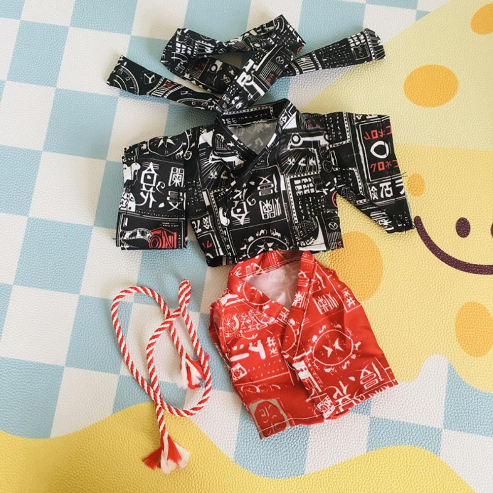 Kimono Cotton Doll Clothes Japanese Style Plush Toy Clothes Cotton Doll Suit Set  Doll Accessories Kimono