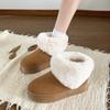 Fashion 2024 Winter New Women's Outdoor Warm Snow Boots Plush Round Head Non Slip Hairy Hairy Haired Cotton Boots