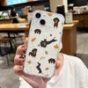 Custodia Telefono Cane Silhouette Bassotto Per iPhone 17 16 15 14 13 12 11 Pro Max XS X XR 16e Cover Posteriore Trasparente Funda