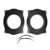 2pcs 6.5inch Black Door Speaker Adapter Spacer Rings with 2 Wire Harness Replacement for Corolla