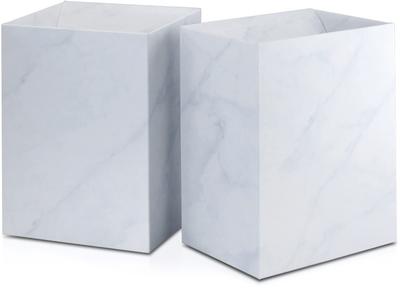 Fluto Disposable Sanitary Trash Can, Stylish Toilet Etiquette Box, Paper, Marble, White, 10 Sheets X 2
