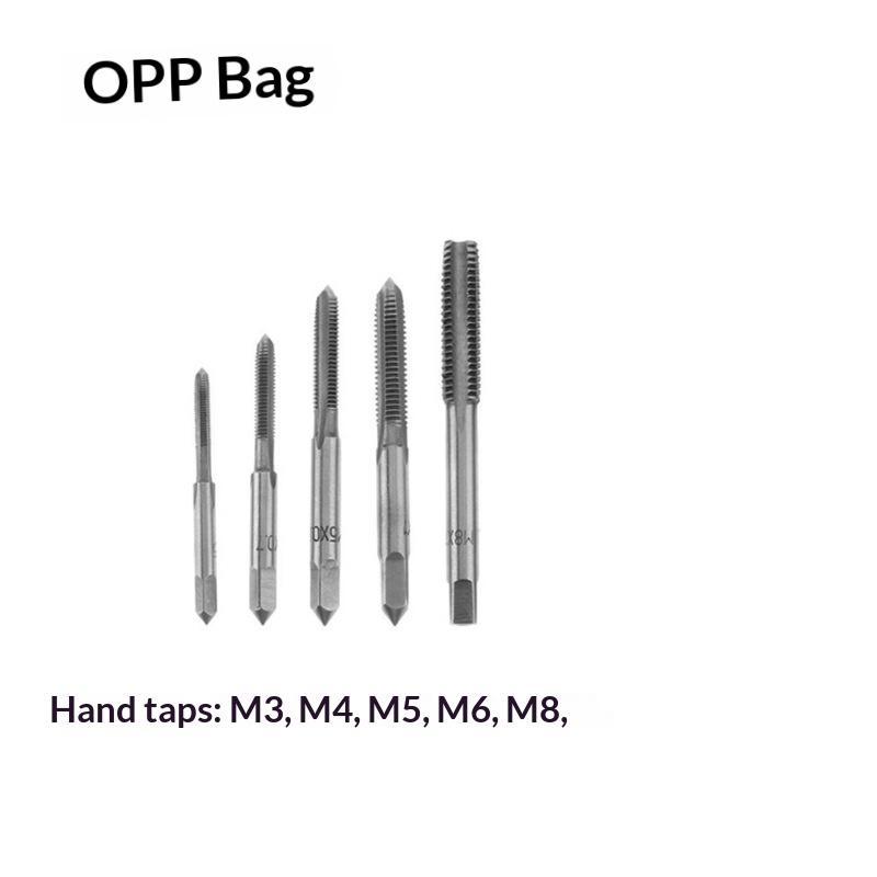 7 In 1 Metric Screw Tap Set Bearing Steel Taper Point Straight Fluted M3 to M12 Tapping Tool for Household Maintenance