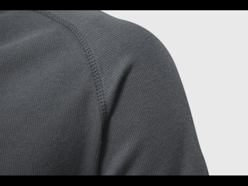 Men's Retro Cotton Henley Shirt - Coarse Thread 230g, Solid Color, Short-Sleeve Fitness Top