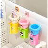 Cartoon Magnetic Toothbrush Cup Wall Mounted Home Storage Toothbrush Holder Punch-Free Storage Rack for Bathroom Accessory