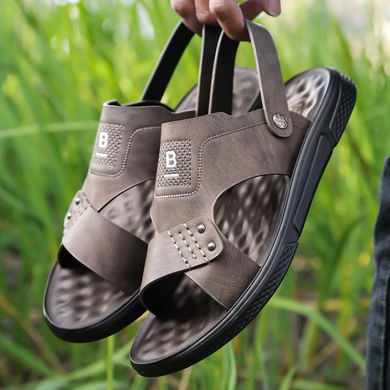 All-match Summer Mens Sandals Casual Comfortable Man Slippers New Designer Beach Sneakers Lightweight Outdoor Sandaly Half Drag