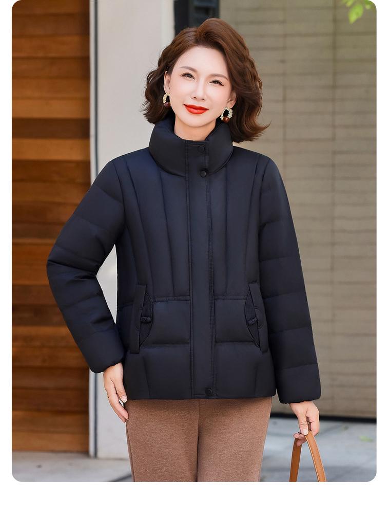 Stylish 2025 Women's Cotton Down Jacket - Age-Reducing Winter Outerwear for Middle-Aged/Elderly Moms