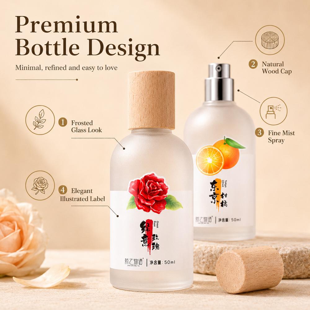 Light citrus perfume, fresh ladies long-lasting perfume, jasmine rose perfume