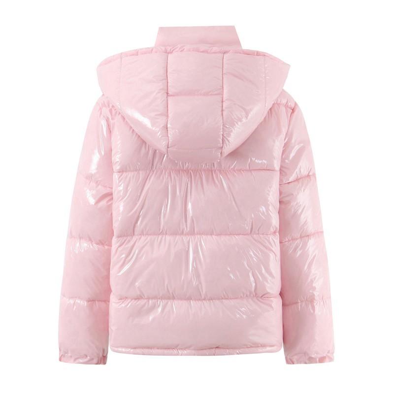 Womens Casual Loose Stand Collar Hooded Cotton Coat Winter Fashion Outerwear