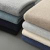 Men's Half-High Collar 100% Pure Wool Sweater - Thickened Loose Knit Pullover for Autumn/Winter