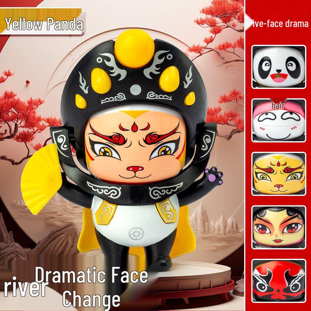 [Dostawa Specjalna] Lalka Panda Zmieniająca Twarz: Pamiątkowa zabawka maska Opery Syczuańskiej