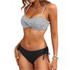 Damen Floral Print Separates Zweiteiliges Badeanzug-Set Mit BH-Polstern Ohne Bügel Sexy Bikini