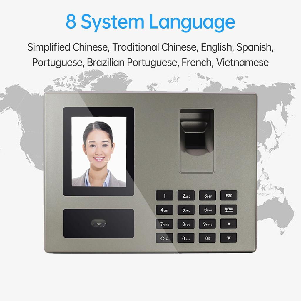 Employee Fingerprint Attendance Machine FA03 for Office Factory Work Check-in Device Support Facial Recognition Password Unlock