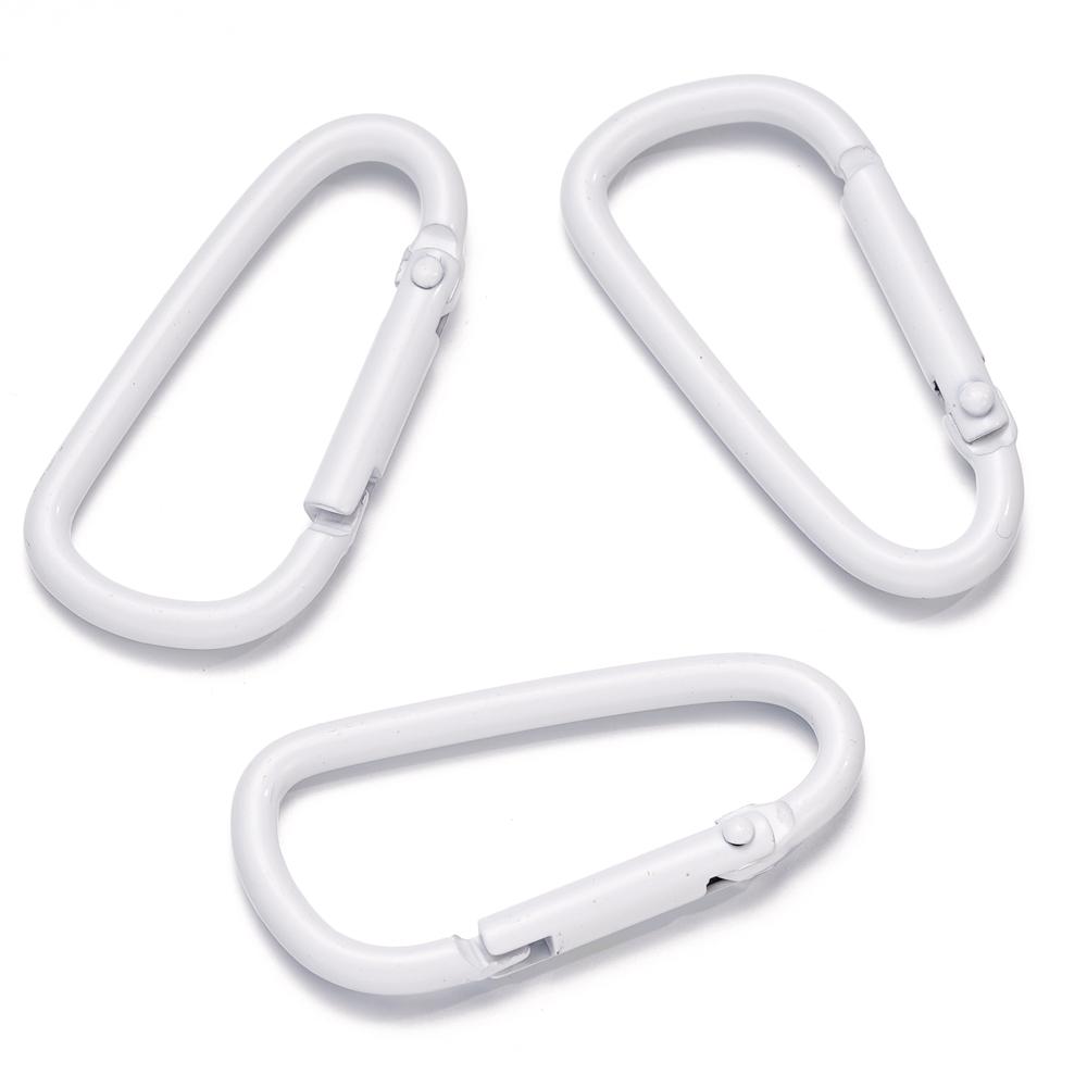 5pcs Carabiner Keychain Alluminum D-ring Clasp Multi-colorsHook Clip Keychains Camping Backpack Buckle Jewelry Making Supplies