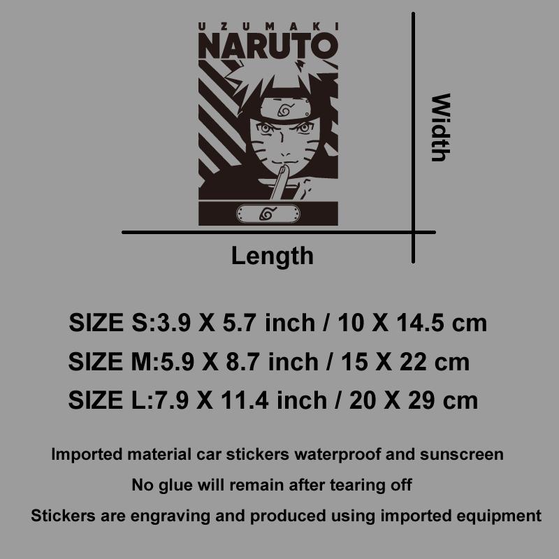 דמויות אנימה משחררות נינג'וטסו מדבקות יצירתיות ומצחיקות למעריצי קריקטורות ואוהבים, איכות גבוהה למכוניות, משאיות, אופנועים