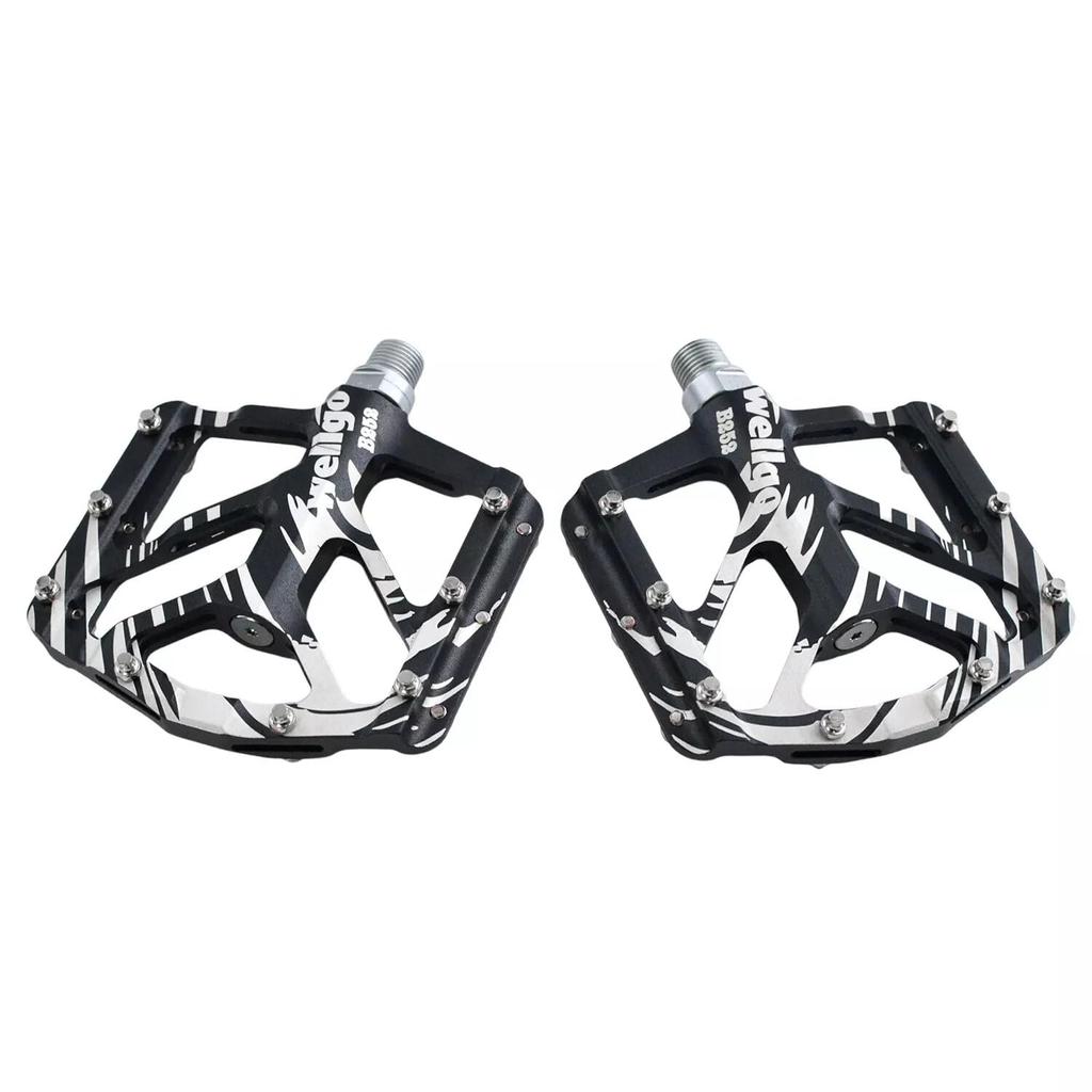 Wellgo B252 Flat Pedals Low Profile Design, Black,WE3093