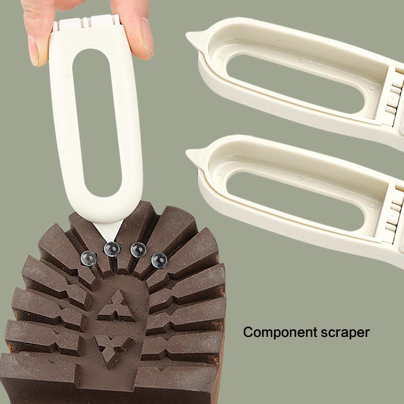 2-In-1 Leather Brush For Suede Boots Bags Scrubber Cleaner White Rubber Crepe Shoe Brush Household Necessary Wall Crevice