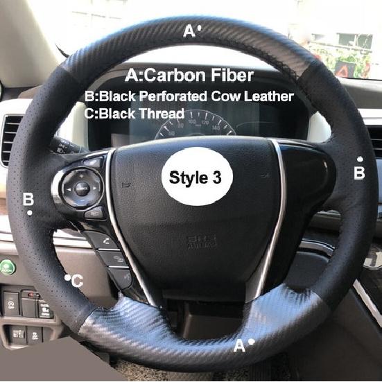 DIY Suede Car Steering Wheel Cover For Honda Accord 9 2013-2017 Crosstour 13-15