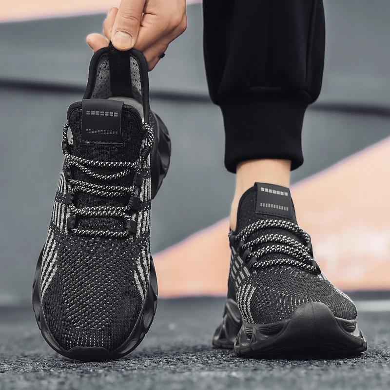 Herrträningsskor Löparskor Andningsbara Sportskor Utomhus Halkfria Sneakers Par Casual Bekväma Löparskor 39-46