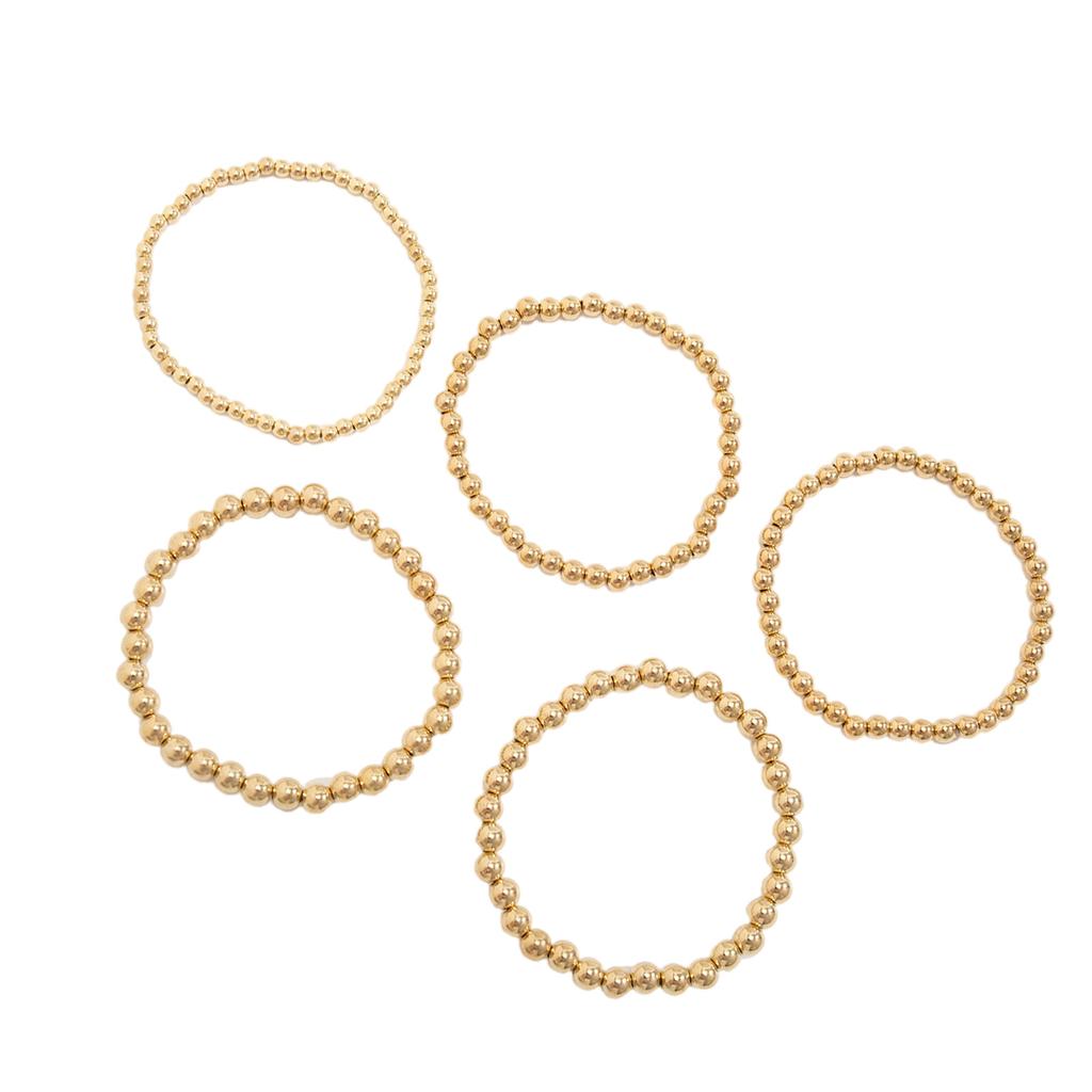 Pack of 5 Adjustable Metal Bracelet Set Stackable Wrist Jewelry Versatile Handchain For Casual and Formal Event