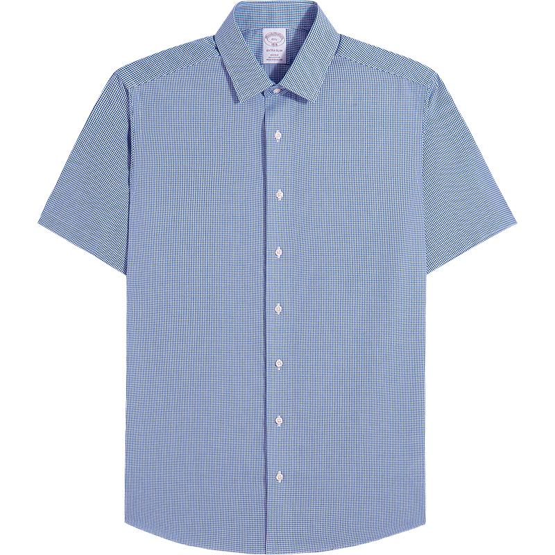 BrooksBrothers Men s Easy-Care Pure Cotton Jacquard Slim Fit Shirt L 16H