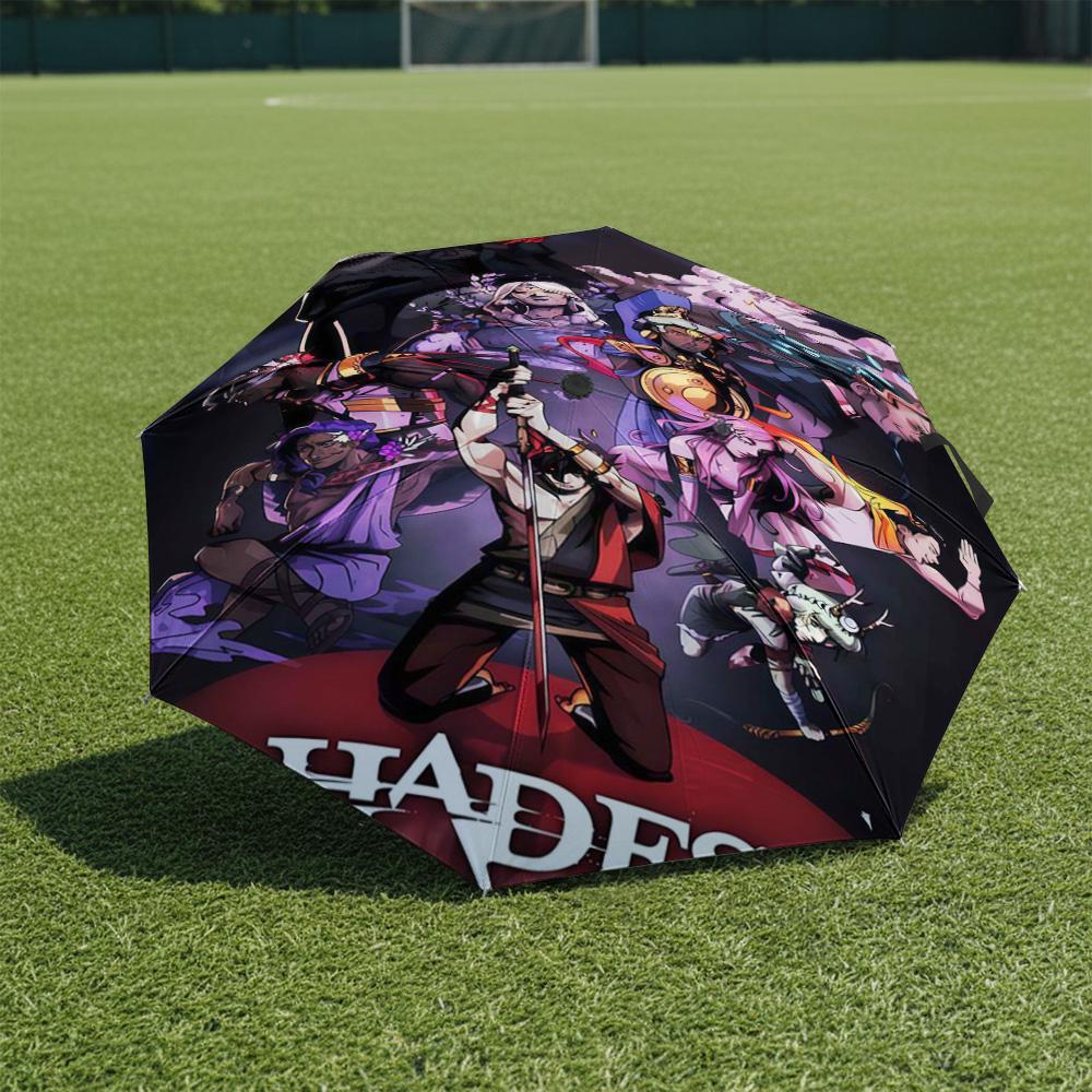 

1 PC Automatic Folding Umbrella-Hades Pattern, Portable & Foldable Design with 8 Ribs, Christmas Birthday Gifts