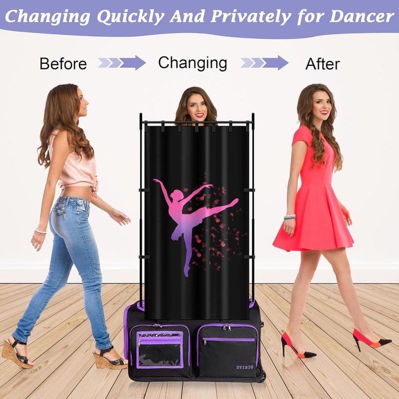 

Шторки для конфиденциальности для сумки для танцев, экраны для конфиденциальности 59x31,5 дюйма, портативные шторки-экран для раздевалки для танцоров за кулисами China Mainland