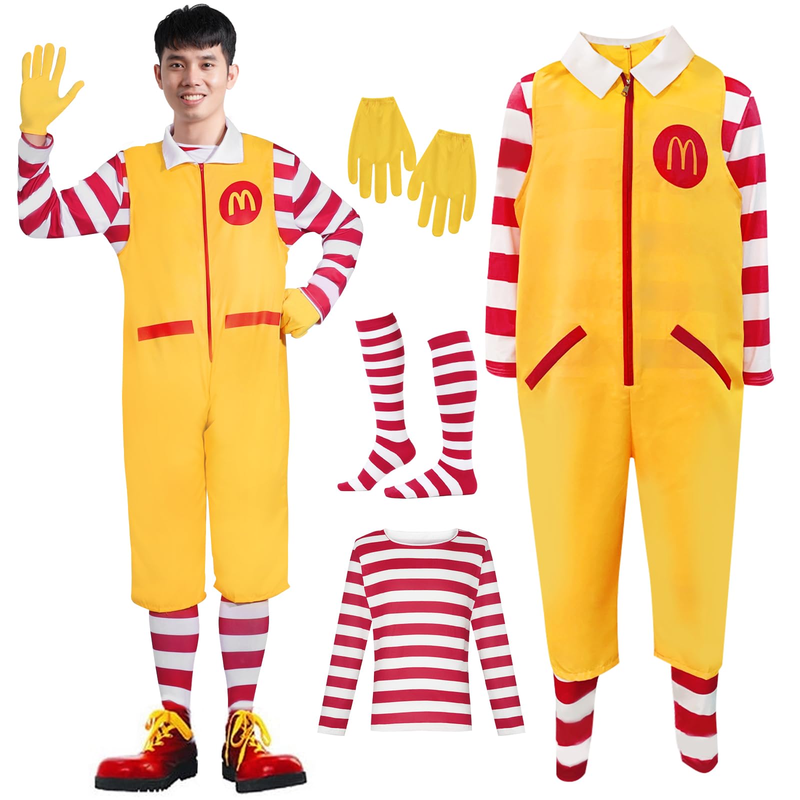 

Mac Halloween Cosplay Stage Performance Uncle Burger Unisex [Mprocen] McDonald s Cosplay, Costume, Clothes, Clothes, Disguise, Costume, Clothes,