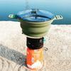 Silicone Folding Camping Kettle Pan Pot Portable Collapsible Heat Resistant Cookware Pot Food Grade for Outdoor Hiking
