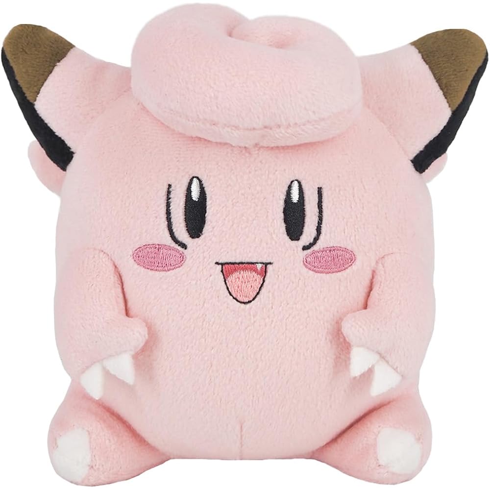 

Sanei Boeki Pokmon All Star Collection Clefairy Plush Toy 15x16x13cm Soft Stuffed Animal