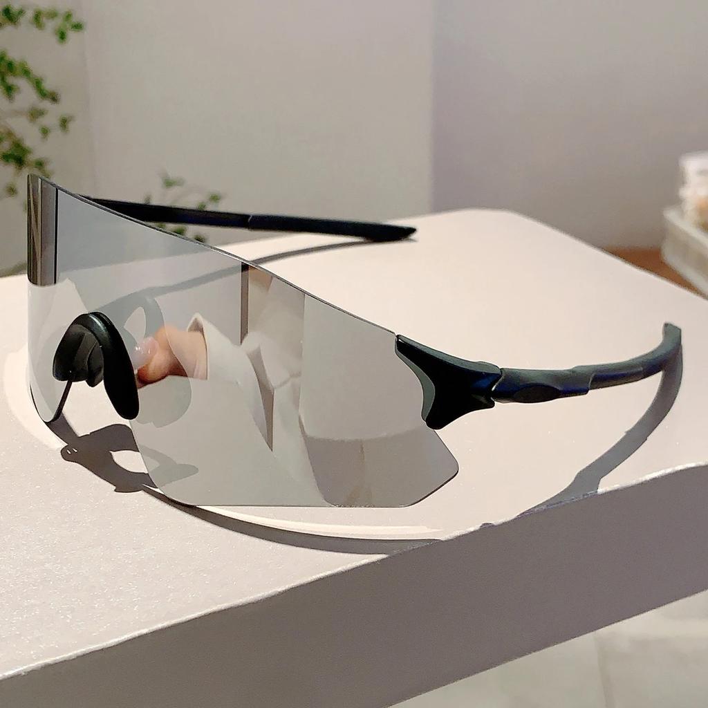 Outdoor Sports Sunglasses Men Oversized Mirror Riding Goggles Trendy Cycling Shades for Women and Men UV Protection