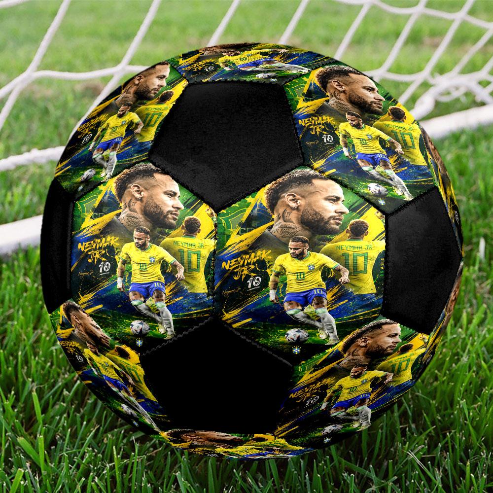 1 pz Pallone da Calcio Neymar Taglia 5 Pallone da Calcetto Indoor alla Moda Colorato Gioco in Giardino - Ottimo Regalo per Appassionati di Sport HE46