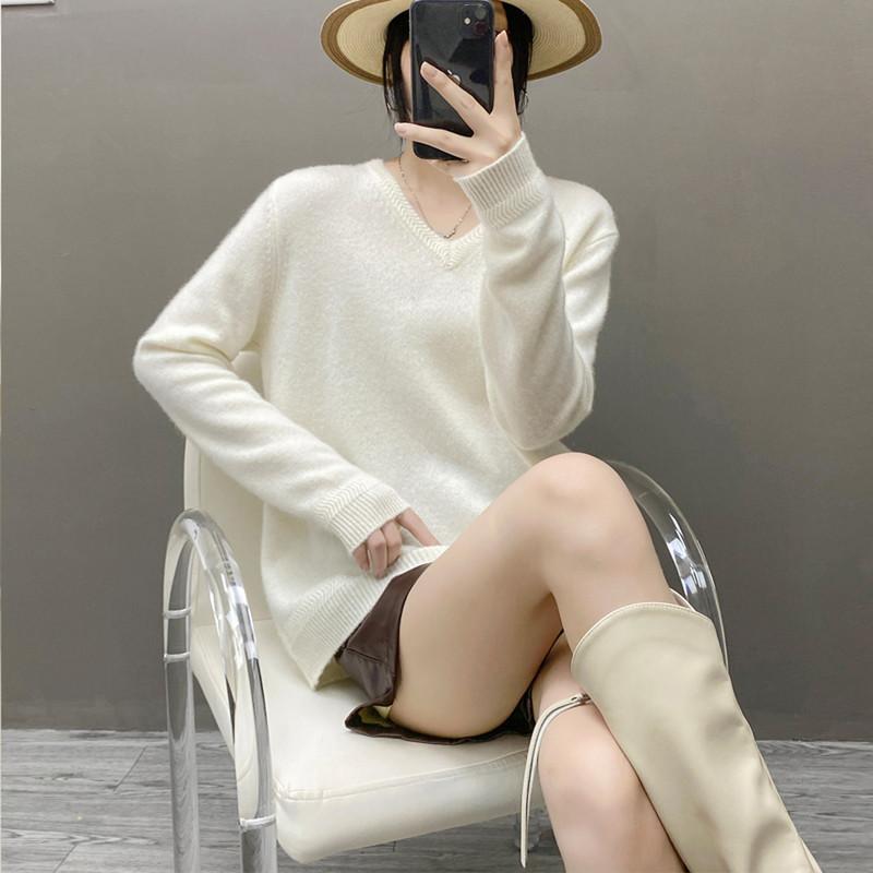 Qinghe 100% Pure Cashmere Women's Sweater - Ultra Soft Luxury Winter Pullover