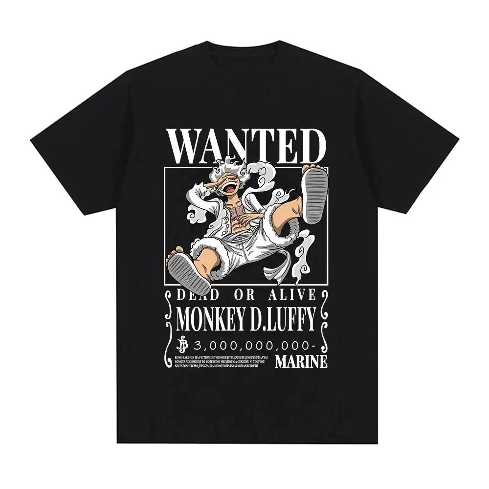 

Luffy Gear 5 Мужская футболка Японский аниме мультфильм футболка унисекс Monkey D Luffy Harajuku Y2k Streetwear Мужская одежда L