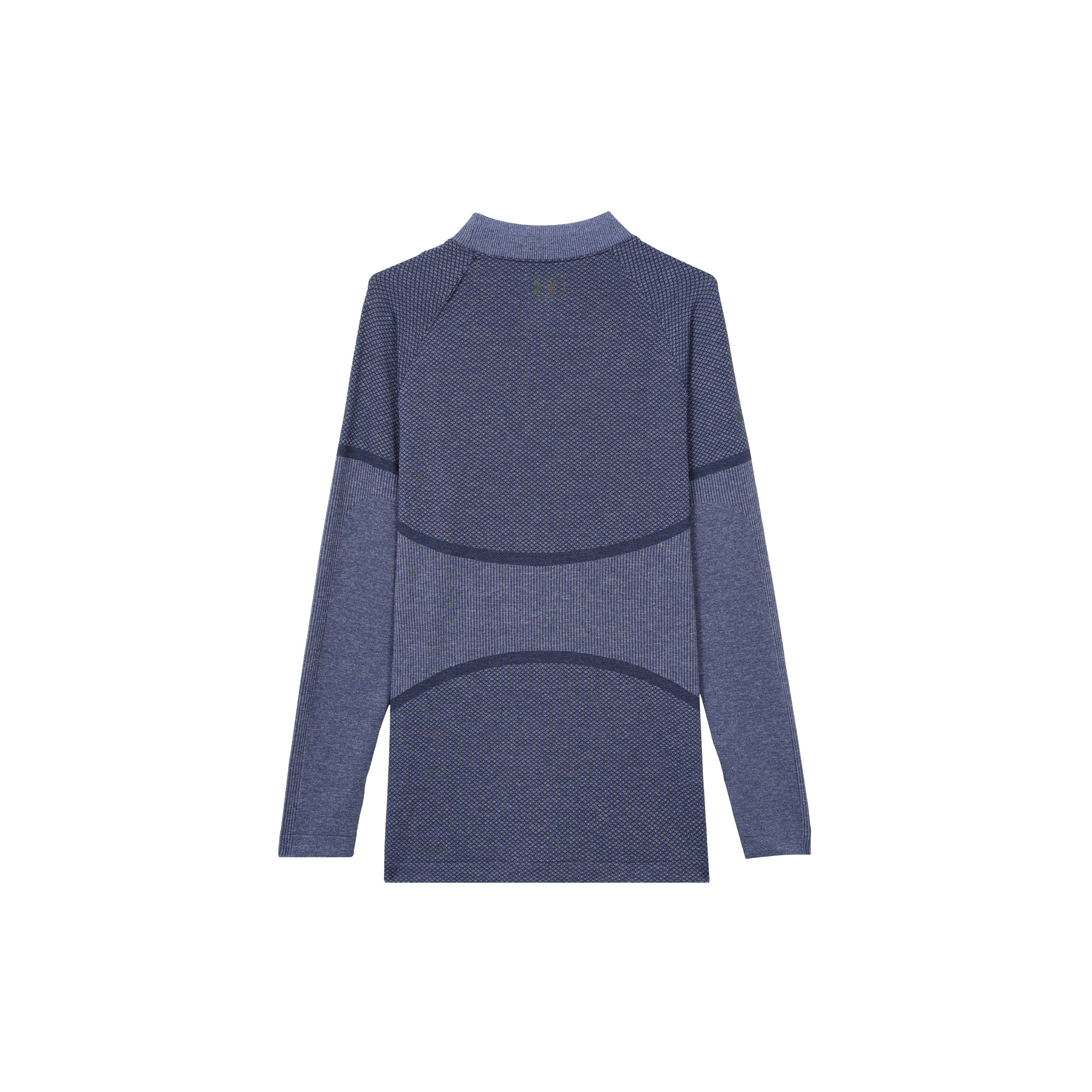 Under Armour Футболка Rush Series однотонная повседневная с круглым вырезом и длинным — фото 2