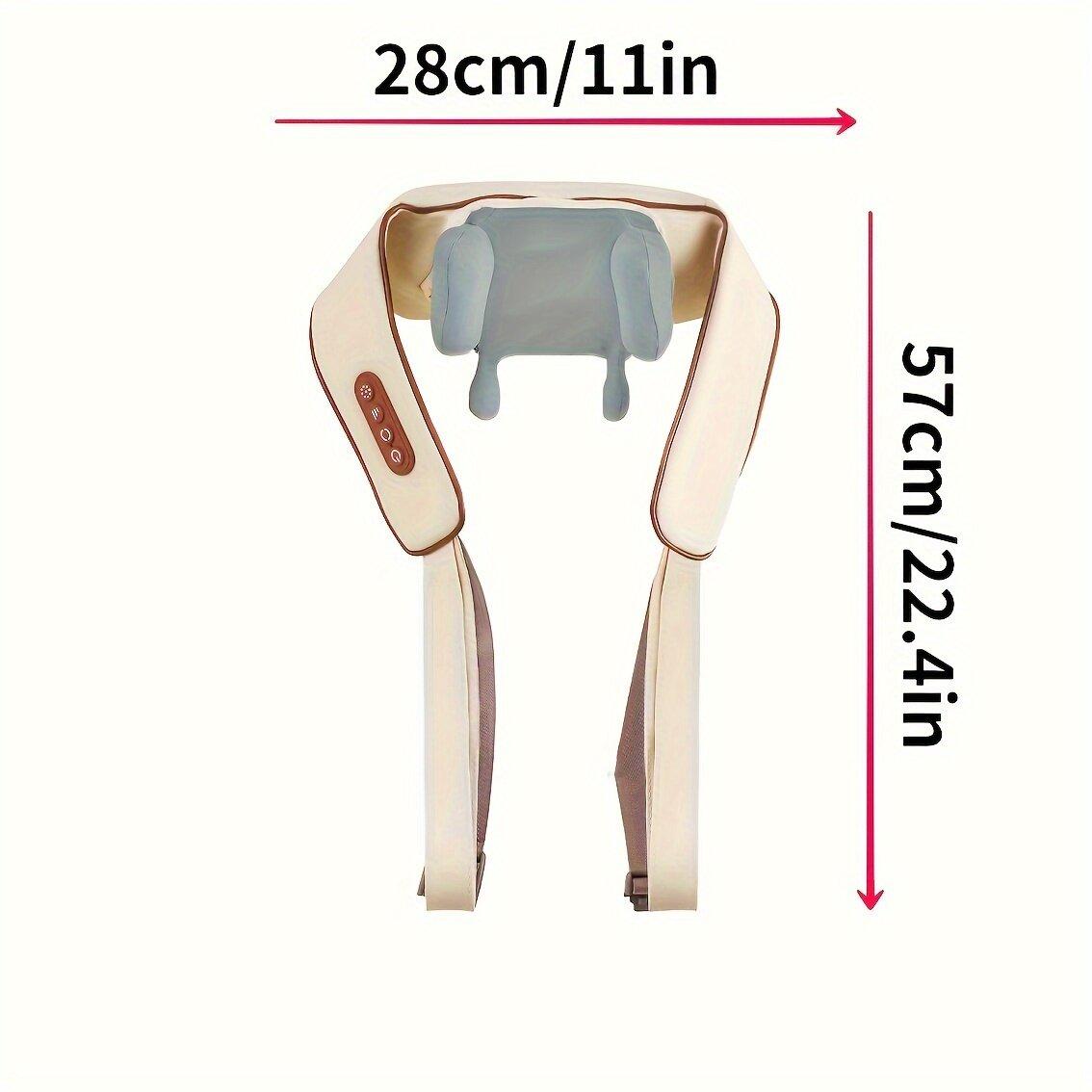 

Массажная шаль для шеи и плеч, разминающая, 6D массажная головка, глубокий массаж и расслабление мышц, регулируемый носимый массажер