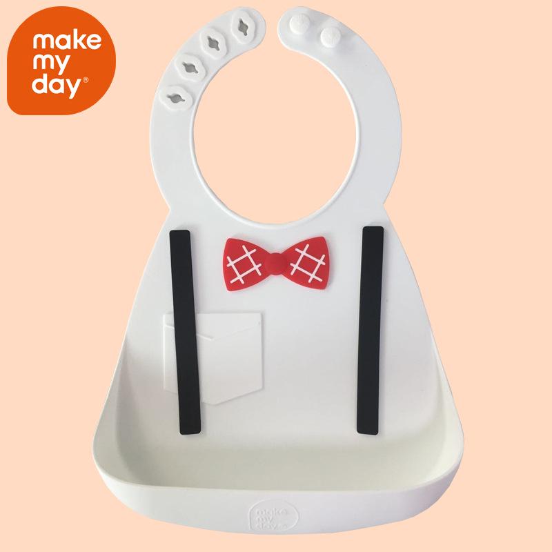 Make My Day Silikon 3D Auslaufsicherer Baby-Lätzchen