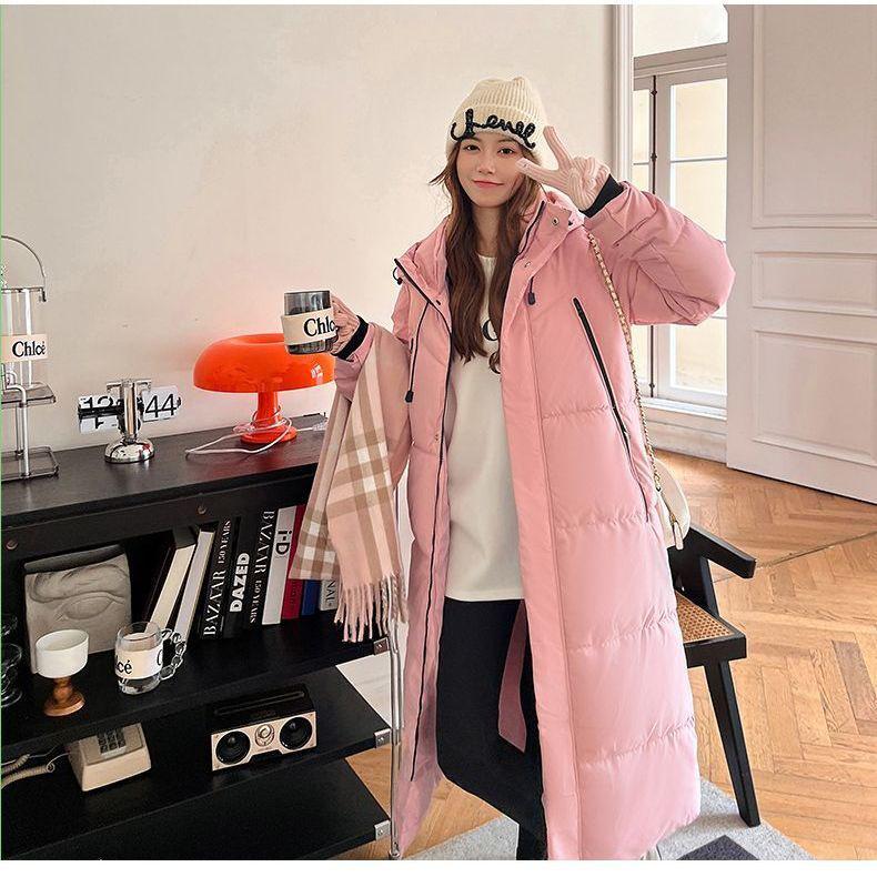 Women's 2025 Winter Long Fashion Over-the-Knee Down Cotton Coat – Thickened and Warm Outerwear Jacket