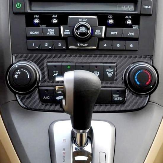 Glossy Carbon Fiber Car AC Button Frame Cover Decoration For Honda CRV 2007-2011