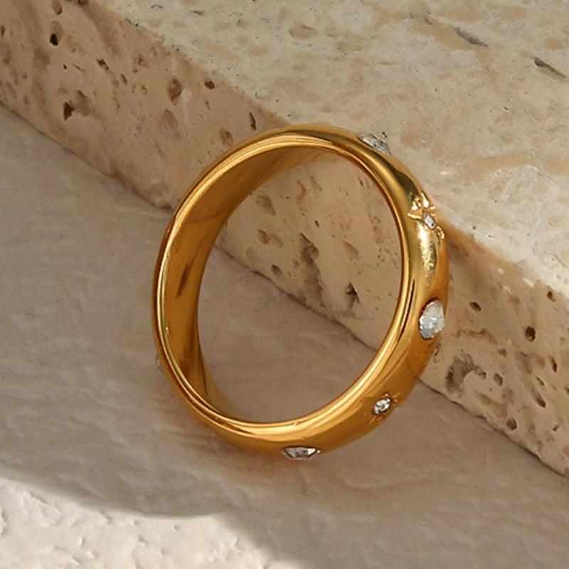Metal Rings Fashion Dating Jewelry Stainless Steel Texture Comfortable Rings for Adding a Touch of Color to Any Look