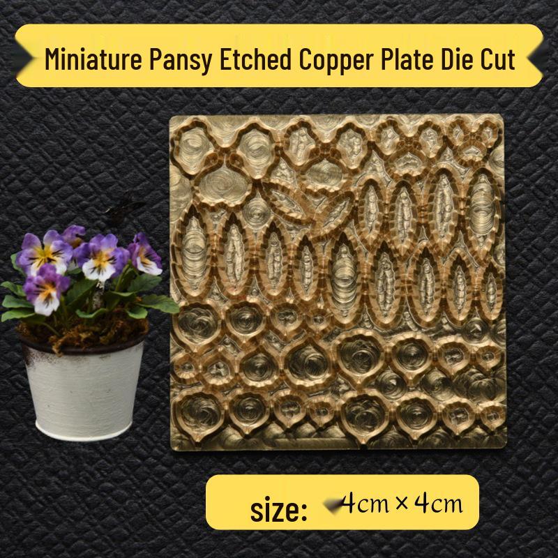 Miniature Lightweight Resin Clay Carving Copper Tulip Flower Embossing Metal Cutting Die Mold.