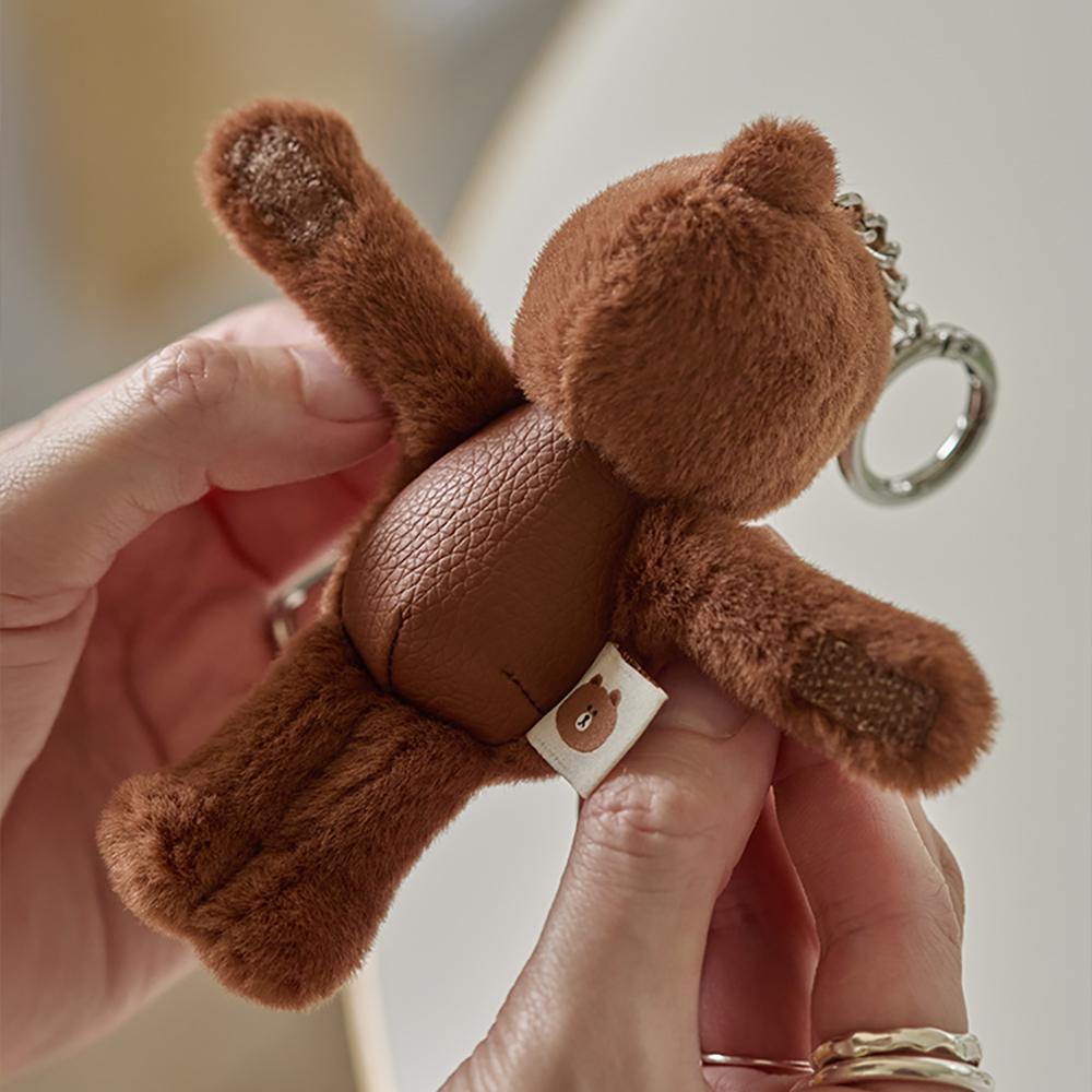 LINE FRIENDS Hug Brown Season 4 Plush Keyring